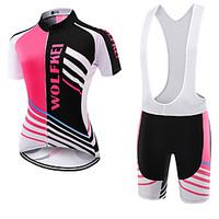 WOLFKEI Summer Cycling Jersey Short Sleeves BIB Shorts Ropa Ciclismo Cycling Clothing Suits #37