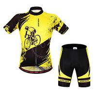 WOSAWE Cycling Jersey with Shorts Unisex Short Sleeve Bike Bib Shorts Sleeves Jersey Shorts Tops Clothing SuitsQuick Dry Anatomic Design