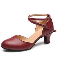 womens dance shoes leather leather latin modern heels chunky heel prac ...