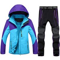 Women\'s 3-in-1 Jackets Suit Waterproof Breathable Thermal / Warm Windproof Fleece Lining