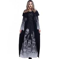 Women\'s Skull Witch Long Vampire Suit Dress Costume