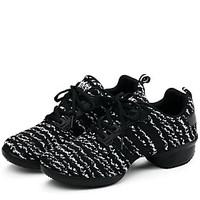 womens dance shoes sneakers breathable synthetic low heel black