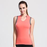 Women\'s Sleeveless Running Tank Breathable Quick Dry Sweat-wicking Summer Sports Wear Nylon Chinlon Solid