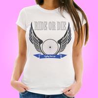 Womens Ride or Die White Custom Tee