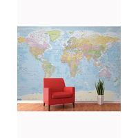 World Map Wall Mural 3.15m x 2.32m