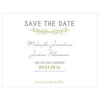 woodland pretty save the date card