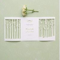 Woodland Pretty Laser Embossed Invitations with Personalisation
