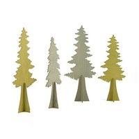 wooden die cut evergreen trees set of 2 assorted
