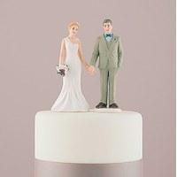 woodland bride and groom porcelain figurine wedding cake topper bride