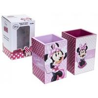 Wooden Pink Minnie Mouse Pen Pot - Available In 2 Designs