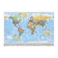 world map 2012 giant poster 100 x 140cm