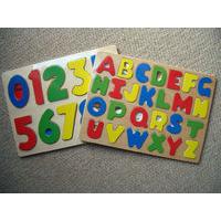 wooden puzzle numbers or letters
