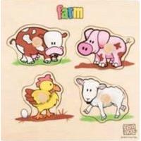Wooden Toys - Farm Animals Peg Puzzle - Great Gizmos