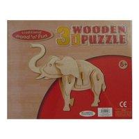 Wood N Fun 3d Elephant Puzzle