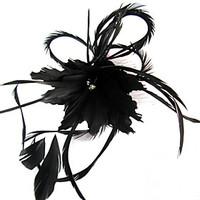 womens feather headpiece wedding special occasion casual outdoor fasci ...