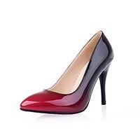 womens spring summer fall patent leather dress stiletto heel black bro ...