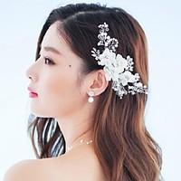 Women\'s Rhinestone Crystal Alloy Fabric Headpiece-Wedding Special Occasion Outdoor Flowers Barrette