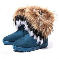 womens spring fall winter snow boots leatherette office career casual  ...