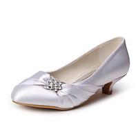 womens spring summer fall winter satin wedding kitten heel rhinestone  ...