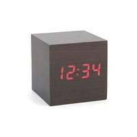 wood alarm clock cube dark