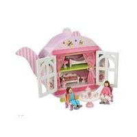 Wooden Tea Dolls House With Dolls