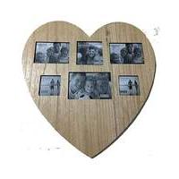 Wooden Heart Shape Photo Frame