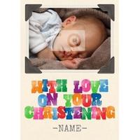 Woodtype | Photo Christening Card