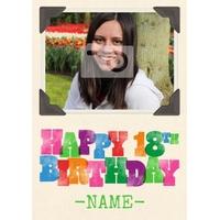 Woodtype | 18th Birthday Card