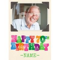 Woodtype | 70th Birthday Card