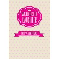 Wonderful Daughter | Birthday Card | BB1155