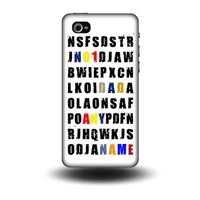 word jumble white personalised phone cases