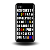 word jumble black personalised phone cases