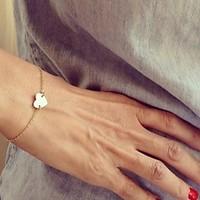 Women\'s Charm Bracelet Heart Simple Style Fashion Alloy Love Silver Golden Jewelry For Party Daily Casual Christmas Gifts 1pc
