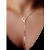 Women\'s Pendant Necklaces Chain Necklaces Y Shaped Basic Fashion Long Silver Golden Jewelry For Party Daily Casual Beach 1pc