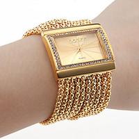Women\'s Watch Bracelet Strap Watch Gold Diamond Case Alloy Band Cool Watches Unique Watches Fashion Watch