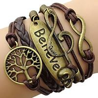 womens wrap bracelet charm bracelets inspirational plaited vintage mul ...