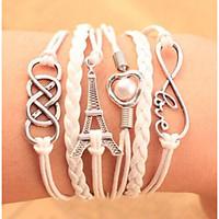 womens mens couples chain bracelet wrap bracelet heart multi layer fas ...