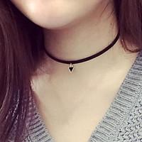 Women\'s Choker Necklaces Pendant Necklaces Tattoo Choker Leather Tattoo Style Fashion Black Jewelry Party Daily Casual 1pc