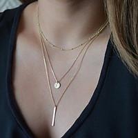 Women\'s Pendant Necklaces Lariat Y Necklaces Y Shaped Alloy Basic Fashion Silver Golden Jewelry For Party Halloween Daily Casual 1pc
