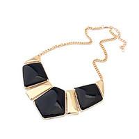 Women\'s Choker Necklaces Gemstone Acrylic Alloy Fashion Luxury Jewelry White Black Green Blue Pink Jewelry Party 1pc