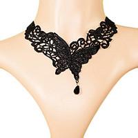 Women\'s Choker Necklaces Vintage Necklaces Tattoo Choker Fabric Alloy Tattoo Style Fashion Black Jewelry Party Halloween 1pc