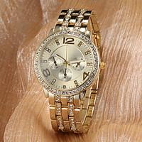 Women\'s Watch Fashion Sparkle Diamante Strap Watch Luxury Gold Dial Wrist Watch Cool Watches Unique Watches