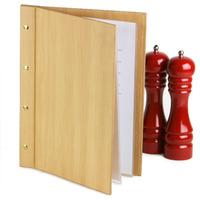 Wood Effect Menu Cover A4 Pine (Set of 12)