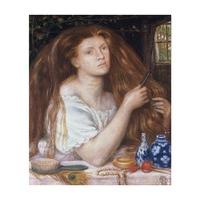 Woman Combing Her Hair By Dante Gabriel Rossetti