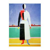 woman with a rake by kazimir malevich