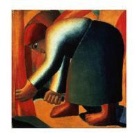 woman cutting by kazimir malevich