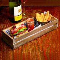 Wooden Food Presentation Crate 34 x 12 x 7cm