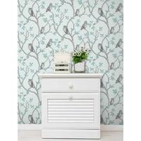 Woodland Owls Wallpaper - Teal - FD40638