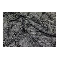 Wool Blend Textured Heavy Dress Fabric Black & Grey