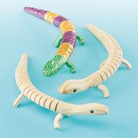 wooden lizards pack of 3